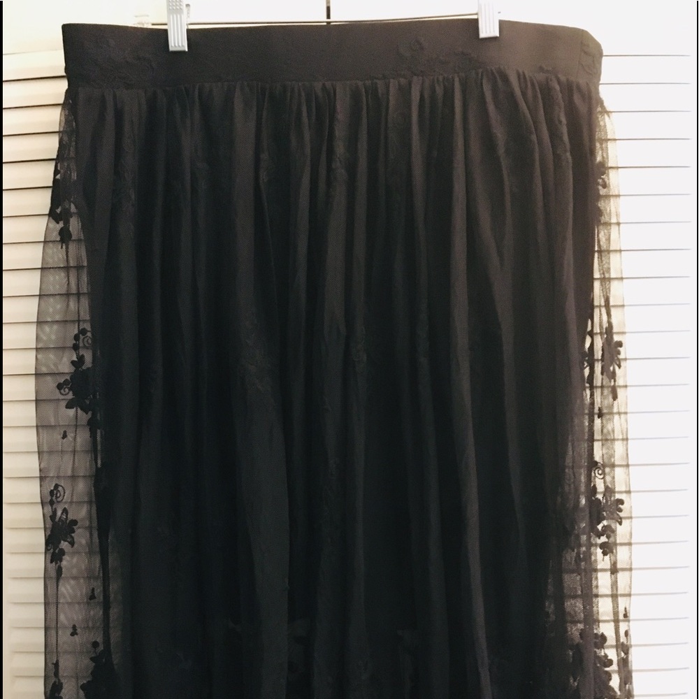Lane Bryant Lace See Thru Skirt